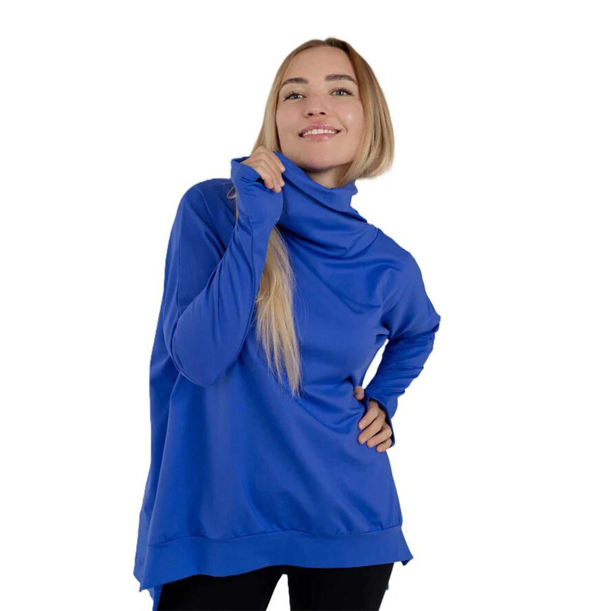 Hajar Fleece – Oversized Collar Loose Top for Winter