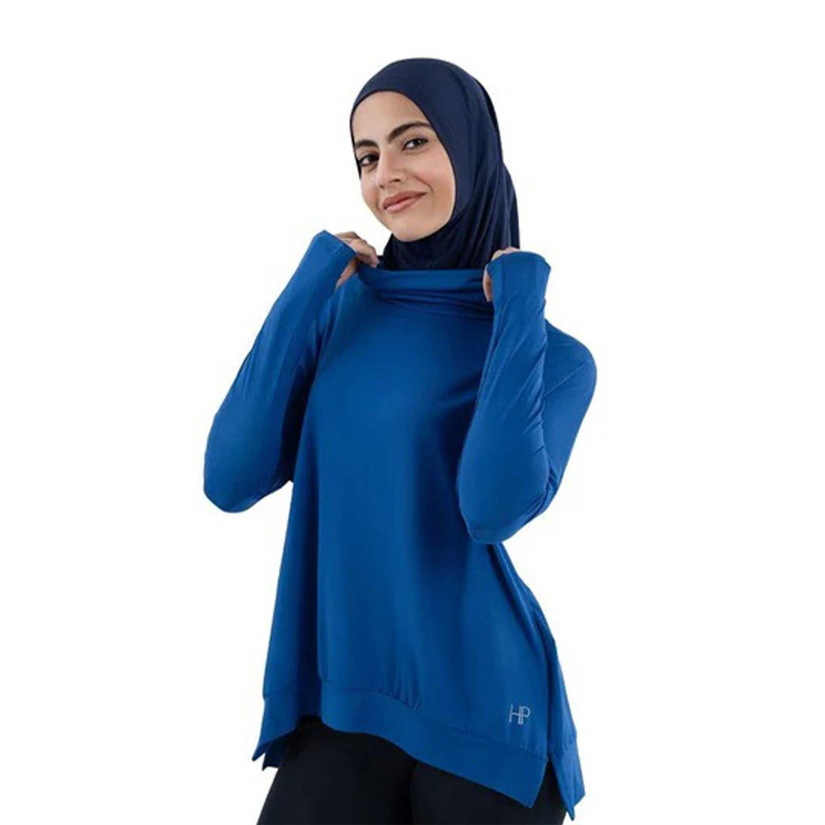 Oversized Collar Loose Top in Lightweight fabric - Hajar