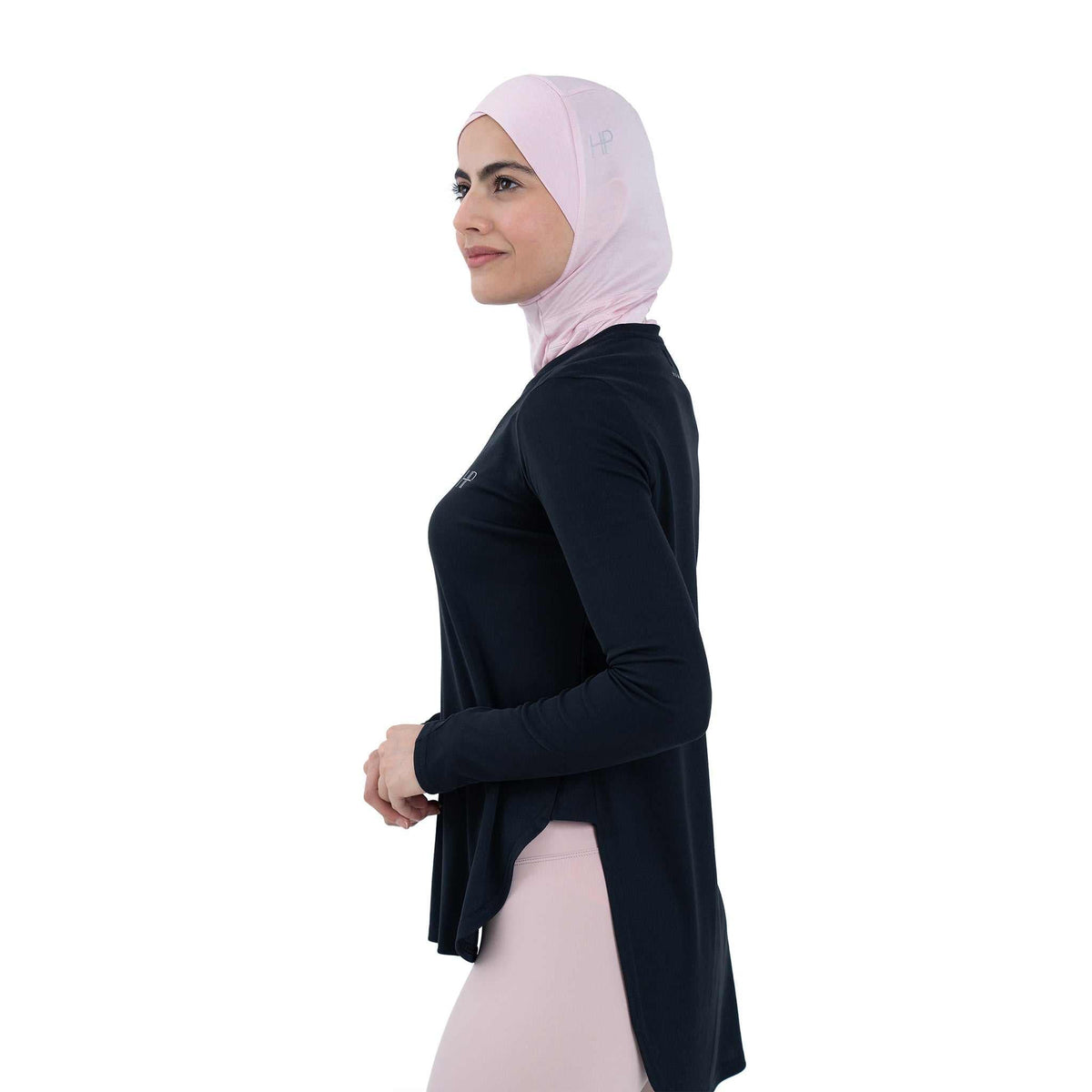 Hind Rib – Long Modest Running Top in Ribbed Fabric
