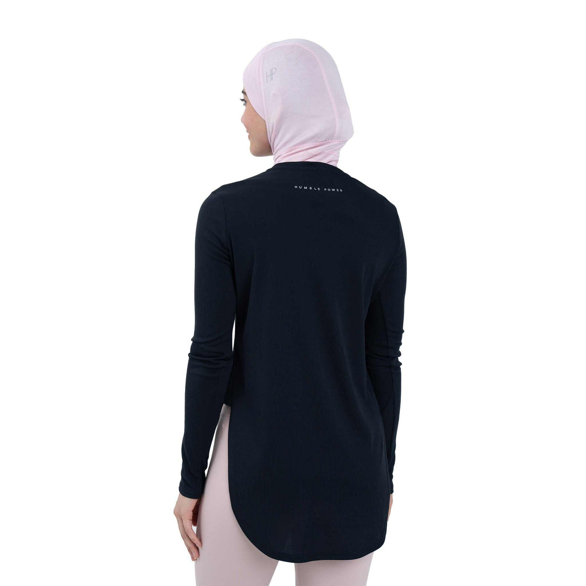 Hind Rib – Long Modest Running Top in Ribbed Fabric