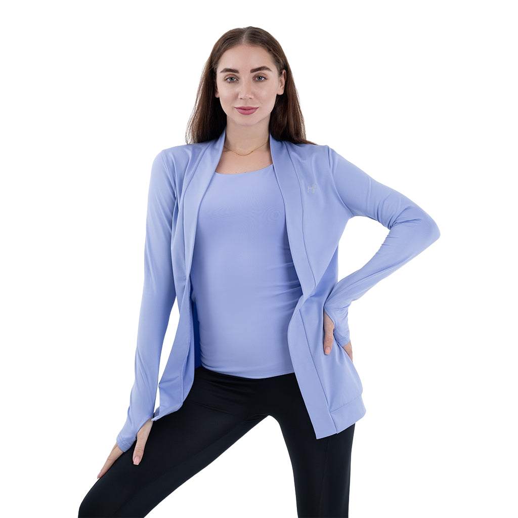 Farah Fleece – Long Open Jacket in Soft Fleece
