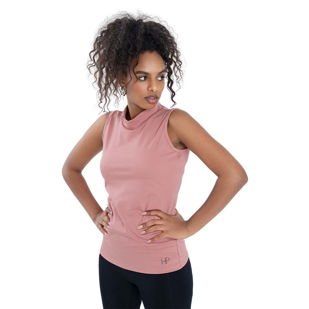 Asma – Long Modest Tank Top with Mao Collar, Gym & Workout