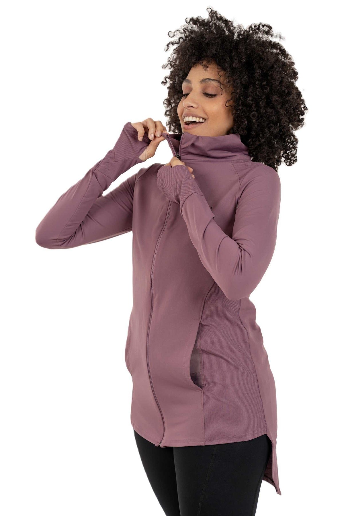 Nedia – Hip-Covering Zip Sports Jacket