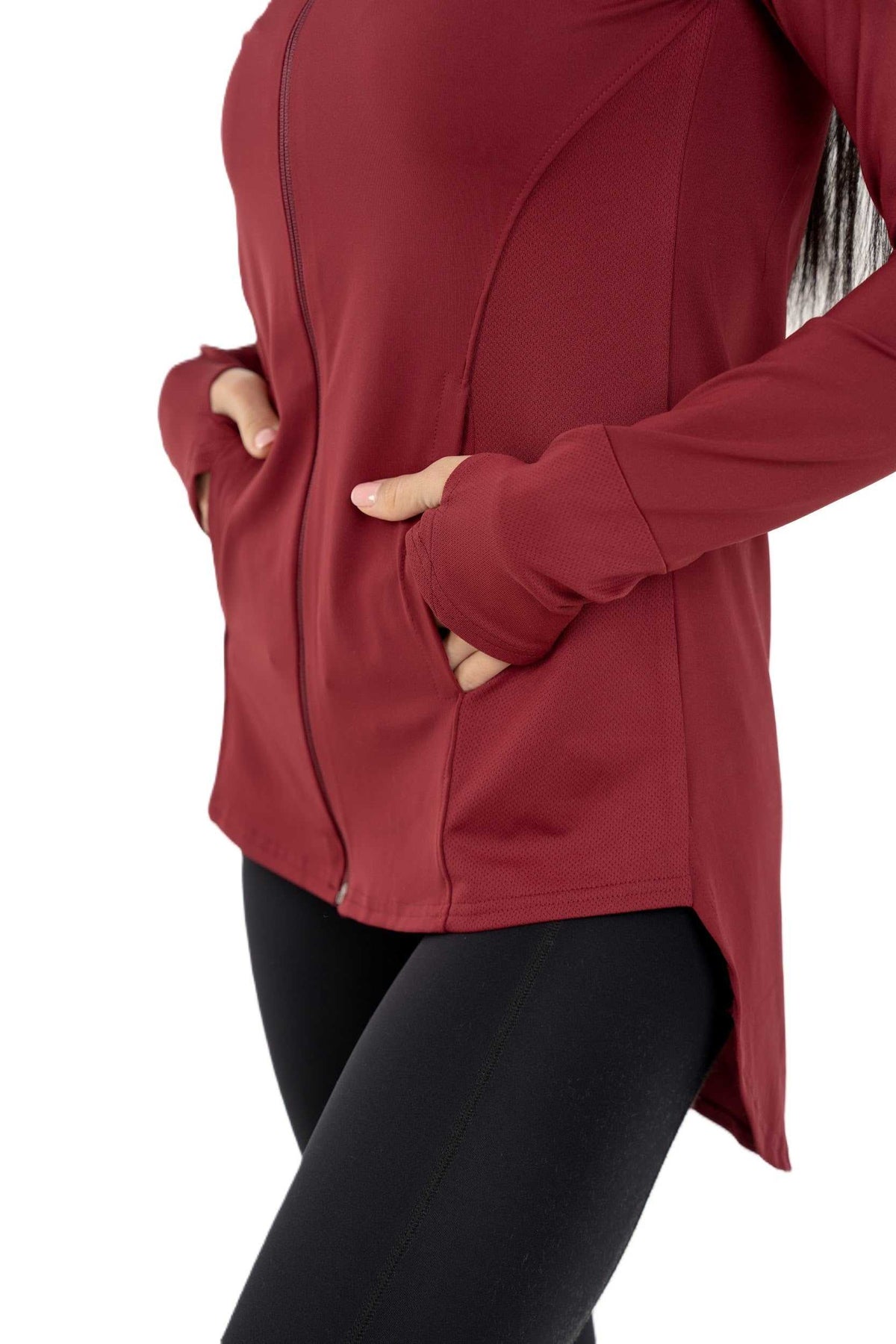 Nedia – Hip-Covering Zip Sports Jacket