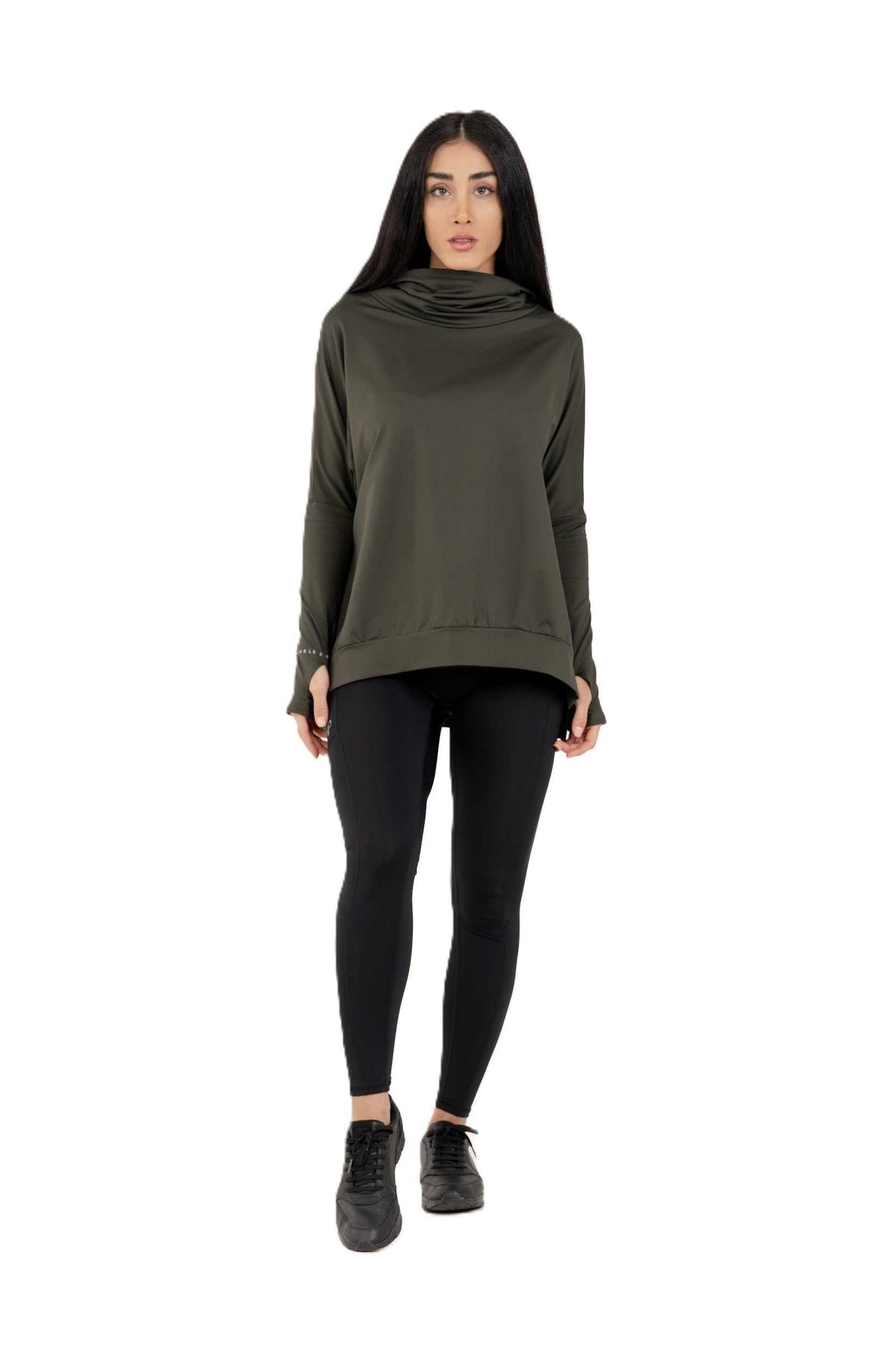 Hajar Fleece – Oversized Collar Loose Top for Winter