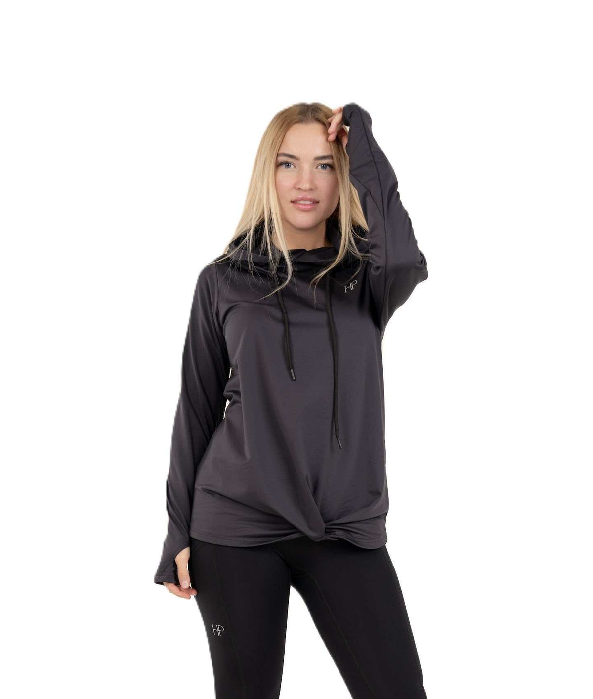 Dalya Fleece – Knot-Front Winter Hoodie