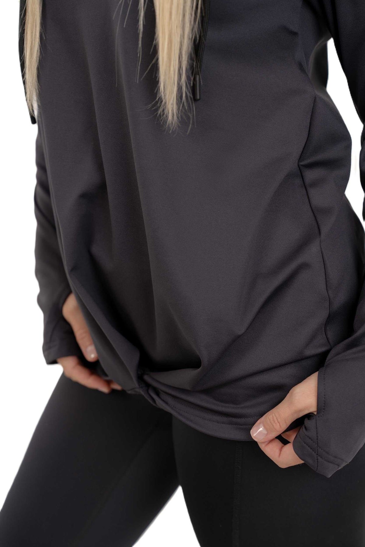 Dalya Fleece – Knot-Front Winter Hoodie