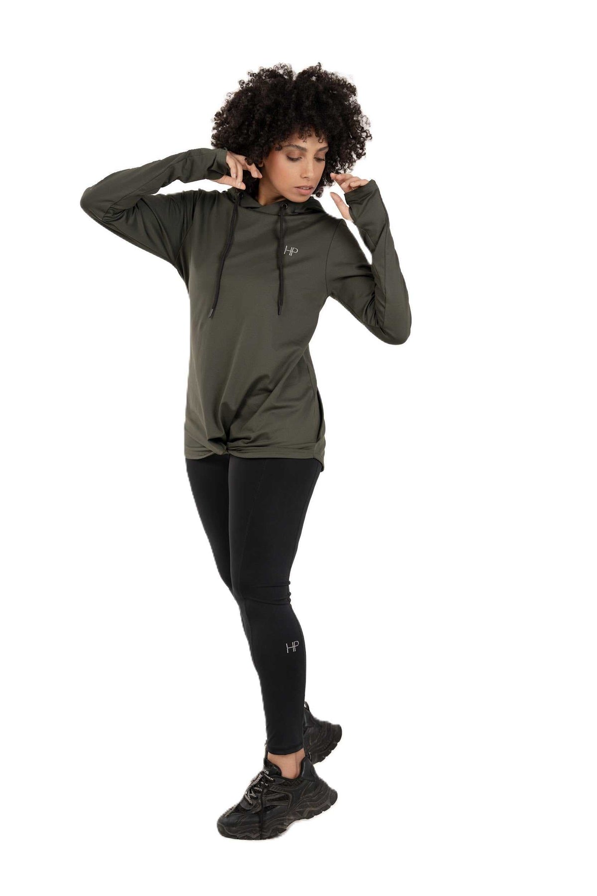 Dalya Fleece – Knot-Front Winter Hoodie