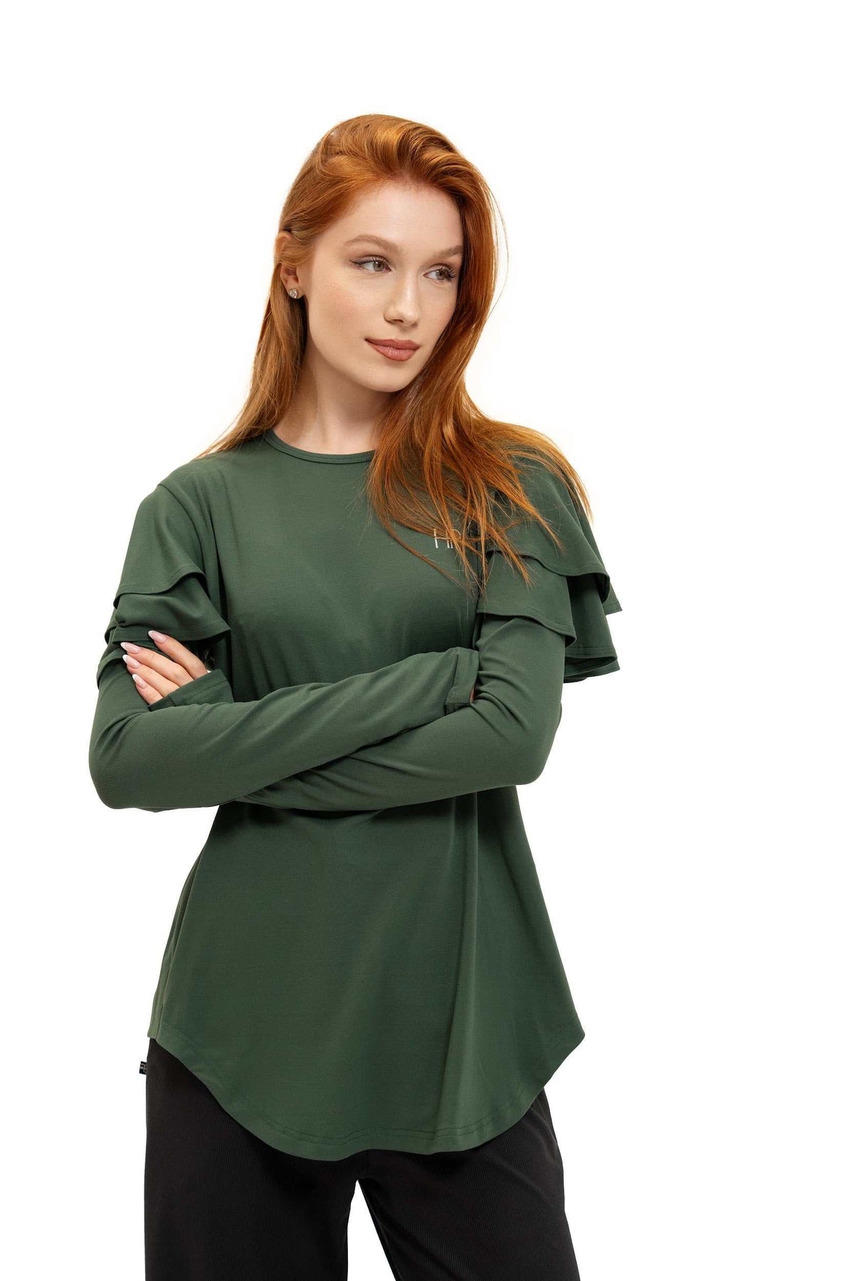 Double Ruffle Long Sleeve - Aya