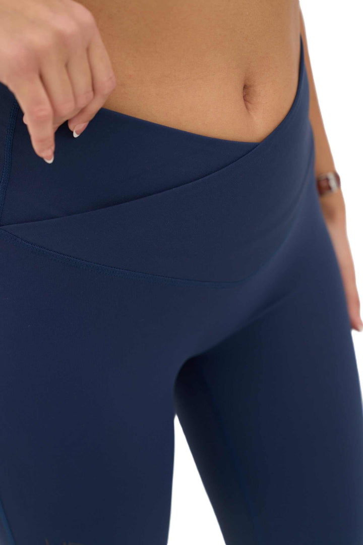 Navy Flare legging