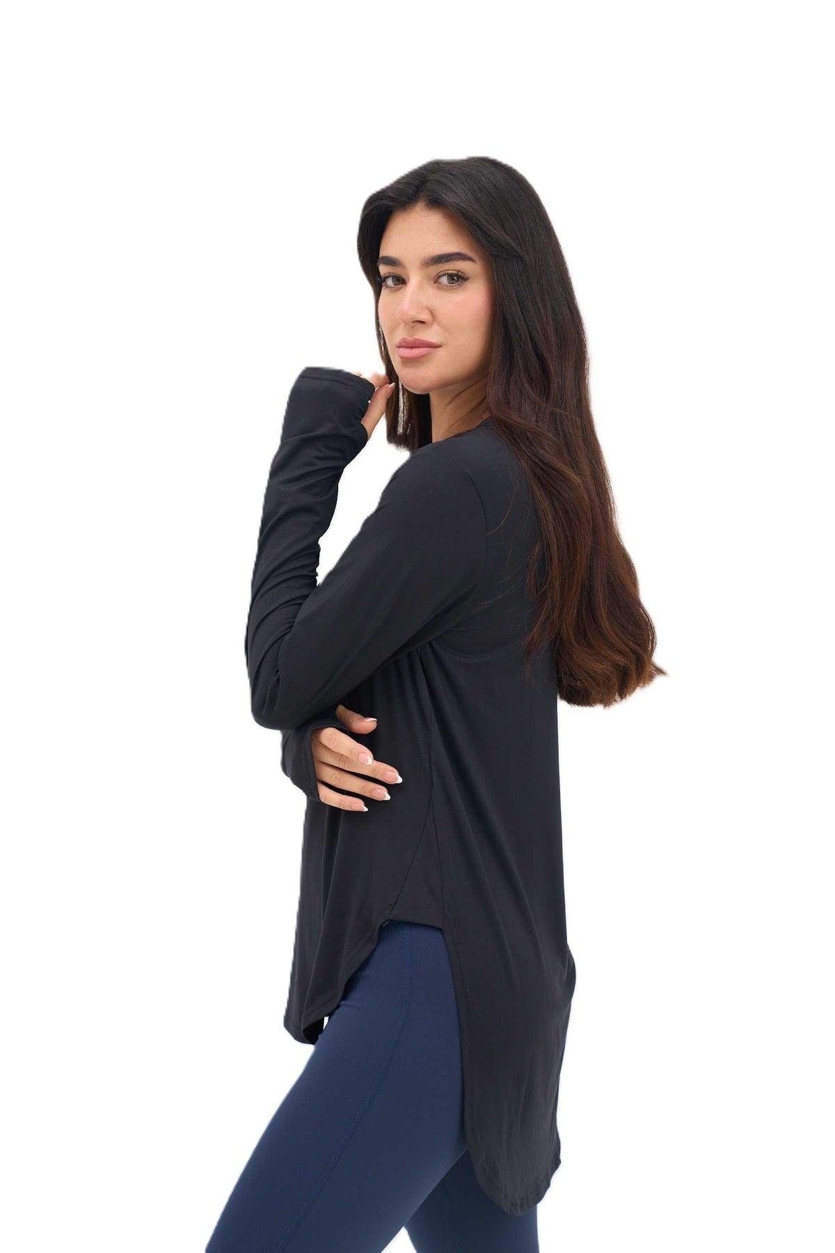Classic Long Top in Lightweight fabric - Hind