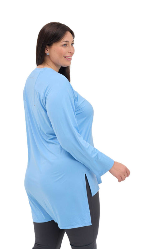 Sky blue Split Hem