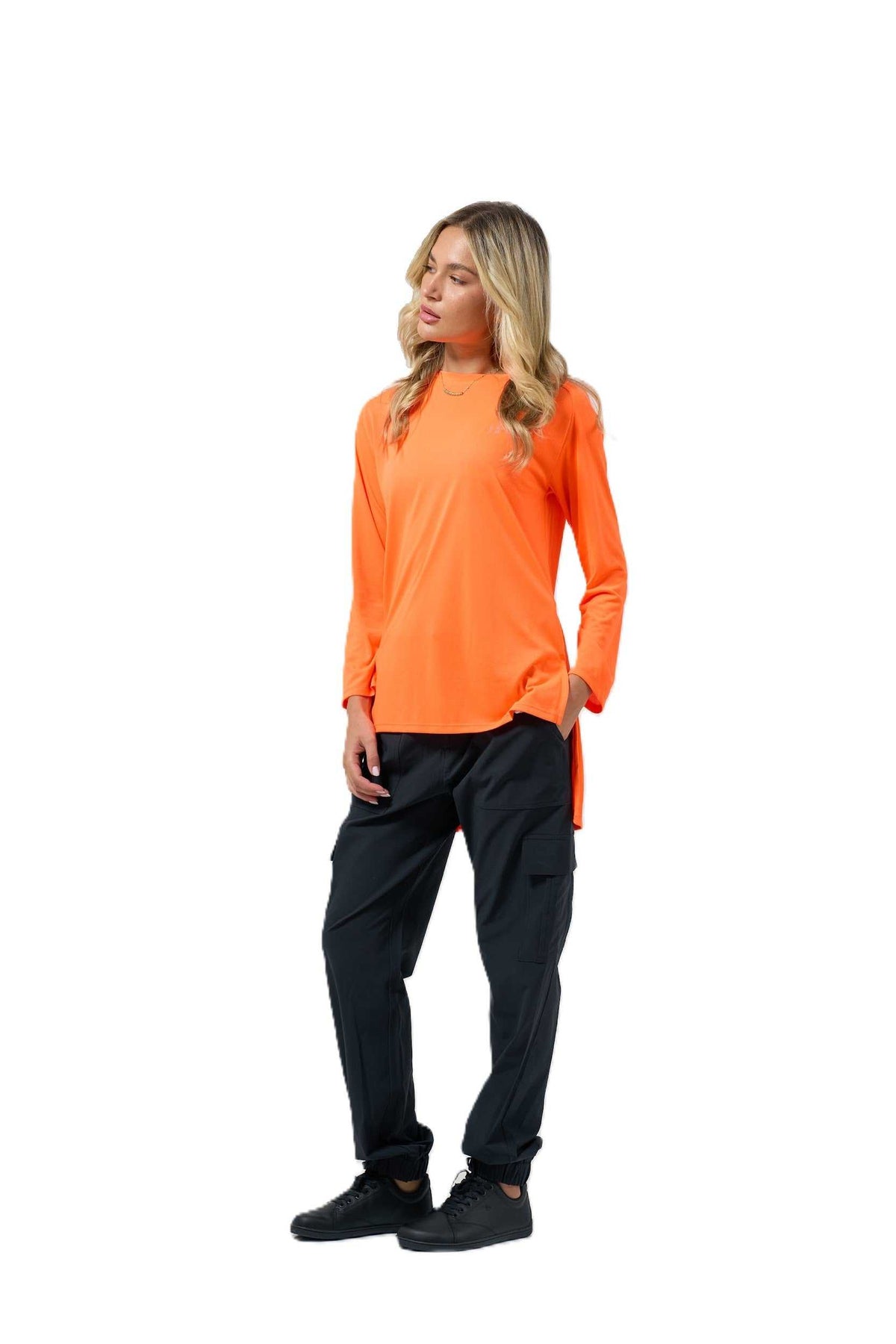 Lubna – Long Modest Sports Top with Split Hem