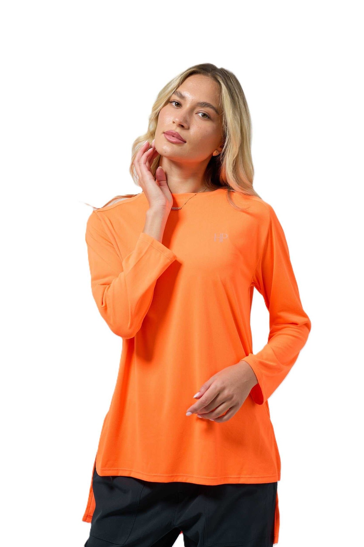 Lubna – Long Modest Sports Top with Split Hem