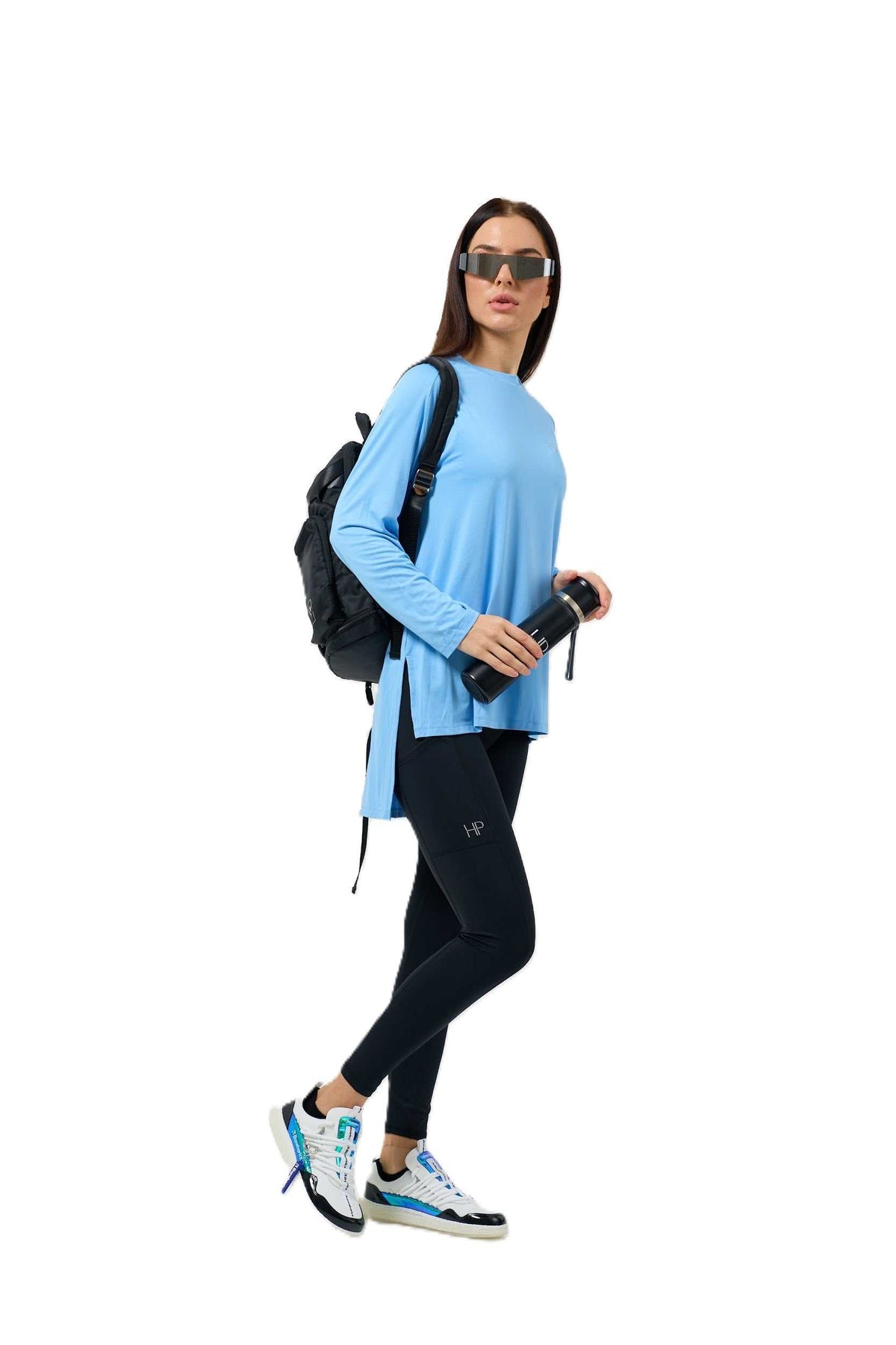 Lubna – Long Modest Sports Top with Split Hem