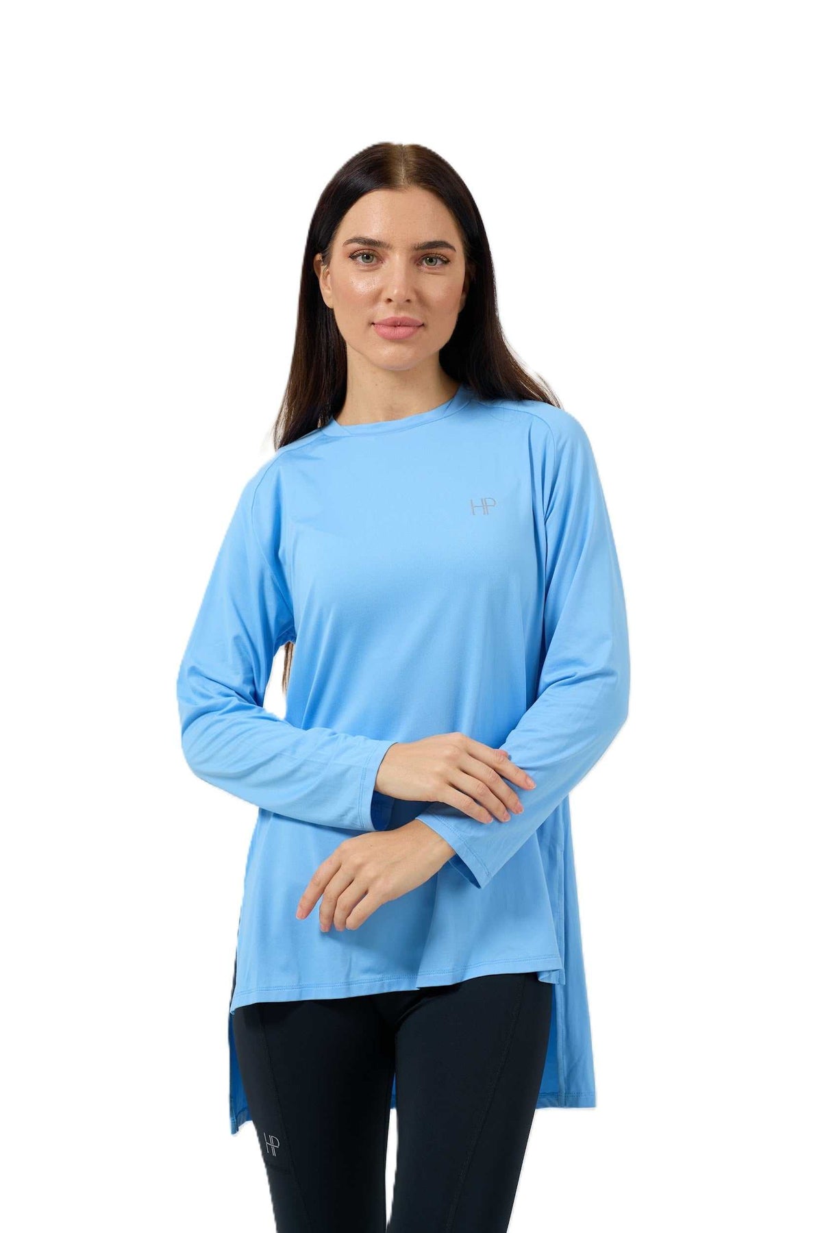 Lubna – Long Modest Sports Top with Split Hem