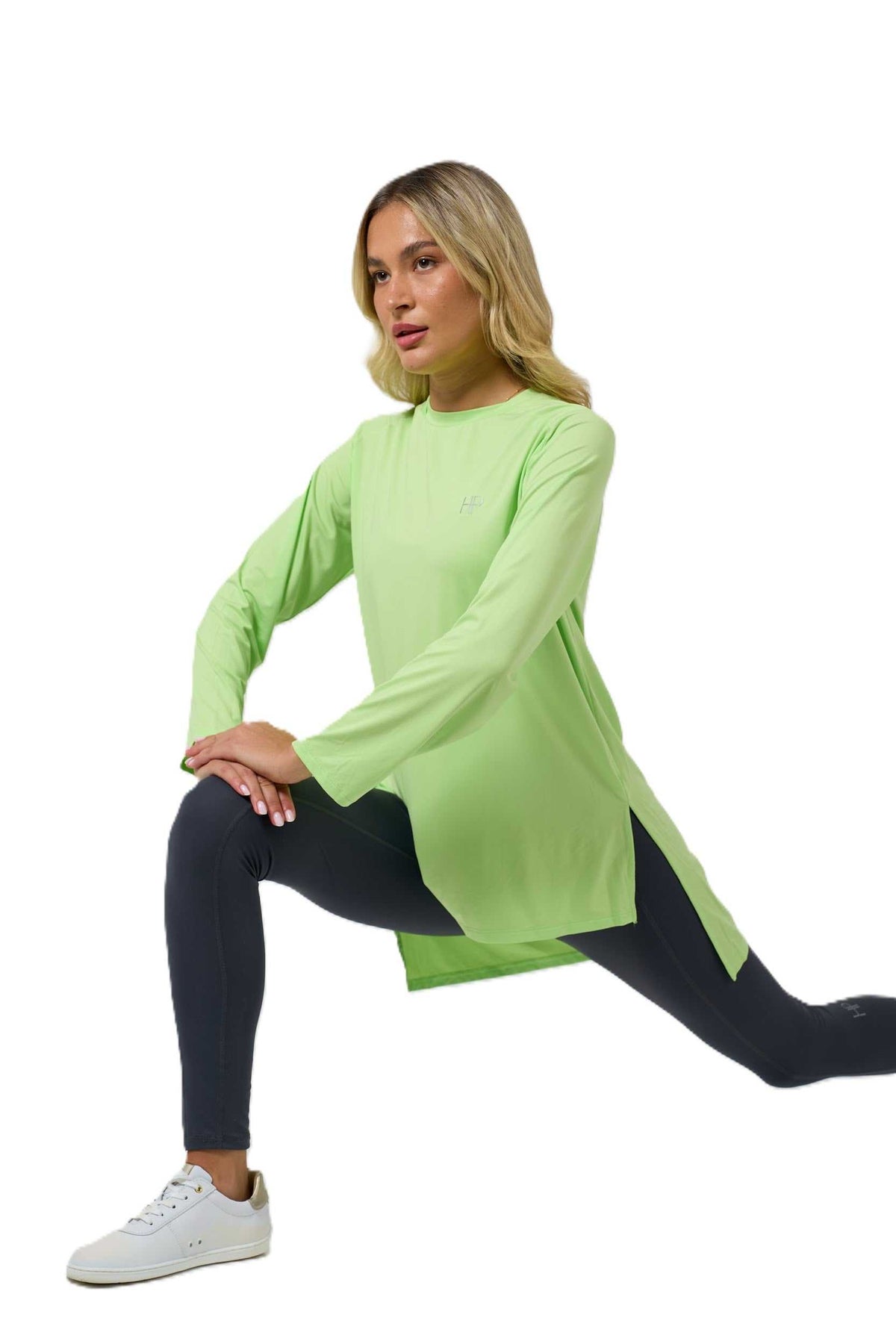 Lubna – Long Modest Sports Top with Split Hem