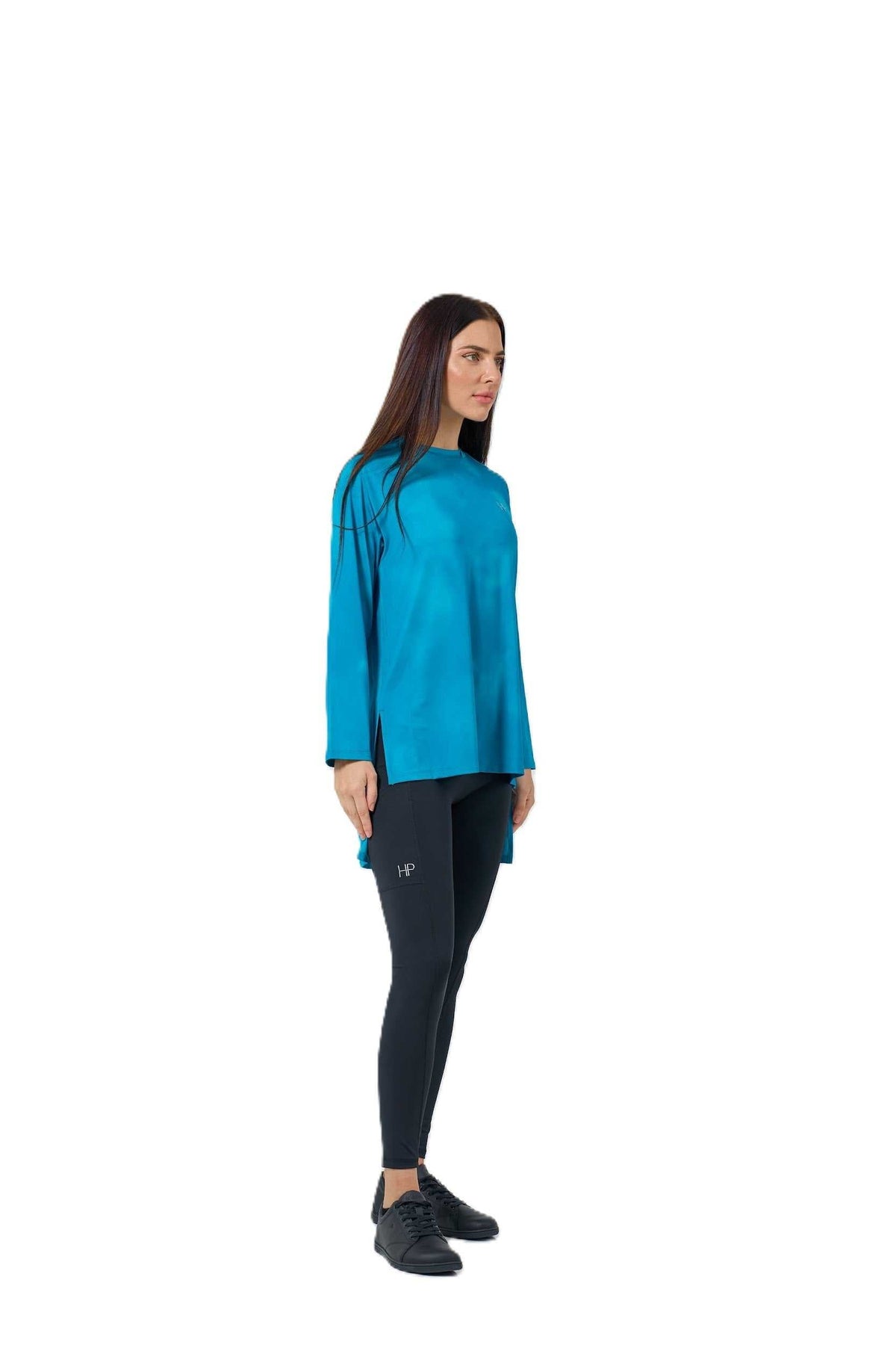 Lubna – Long Modest Sports Top with Split Hem