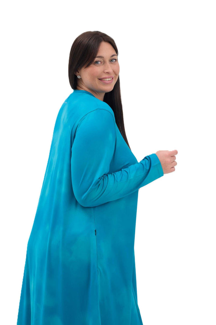 turquoise Walking Abaya 