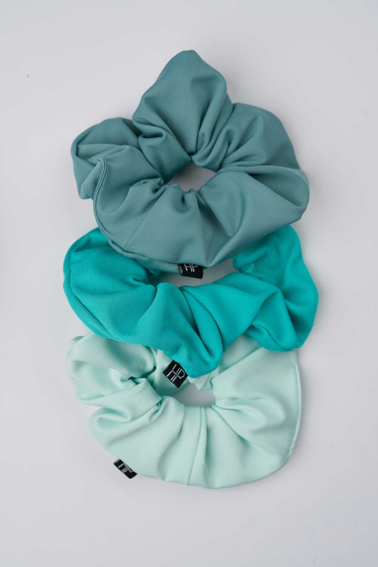 Turquoise Scrunchies