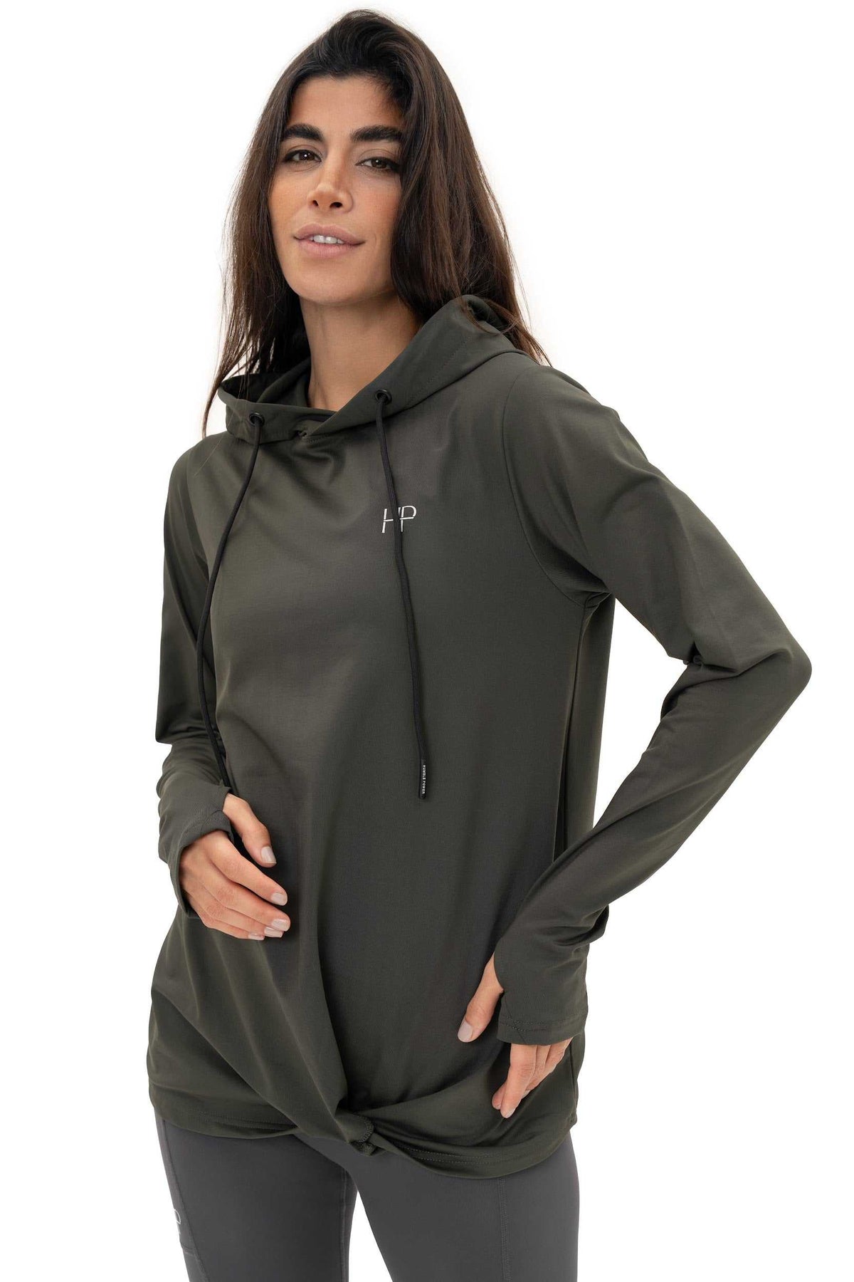Dalya Fleece – Knot-Front Winter Hoodie