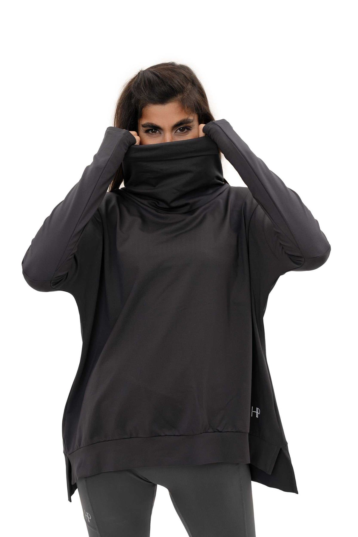 Hajar Fleece – Oversized Collar Loose Top for Winter