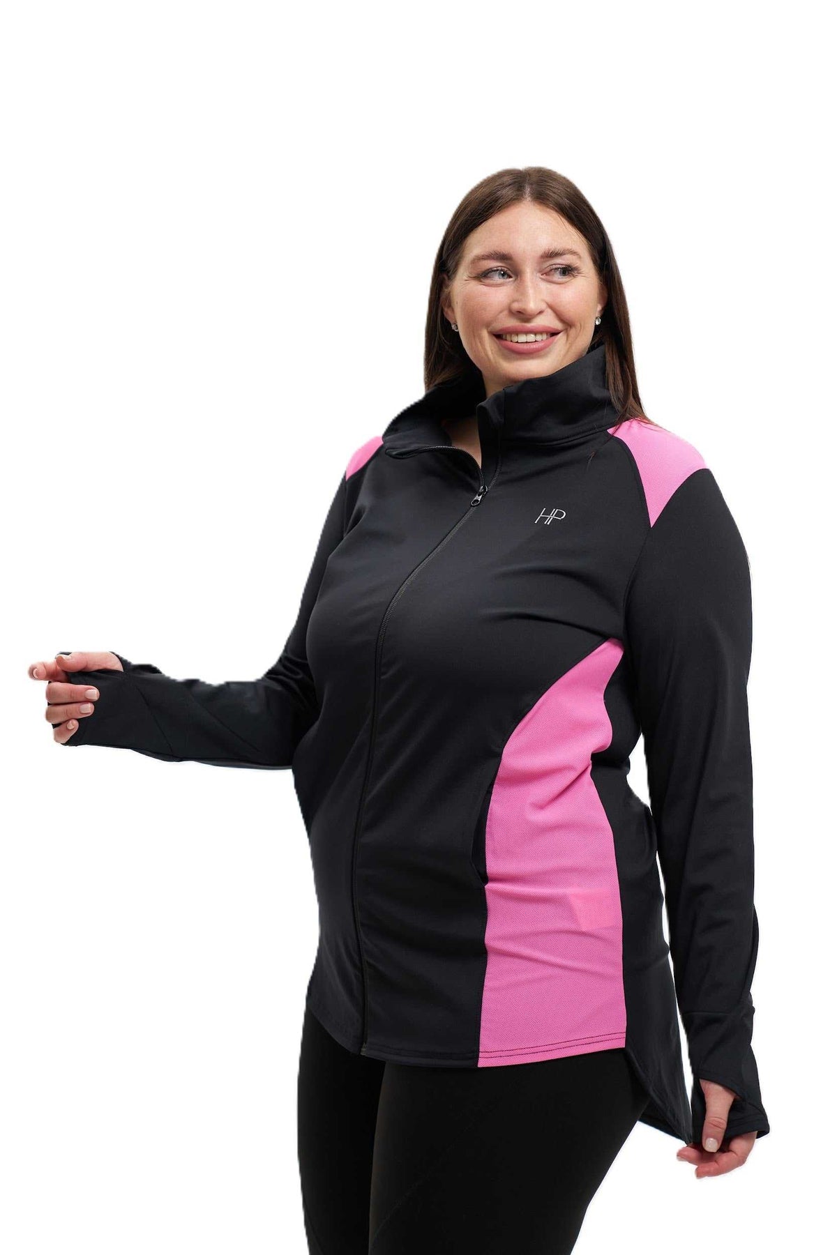 Hip Covering Zipper Jacket - Nedia Plus