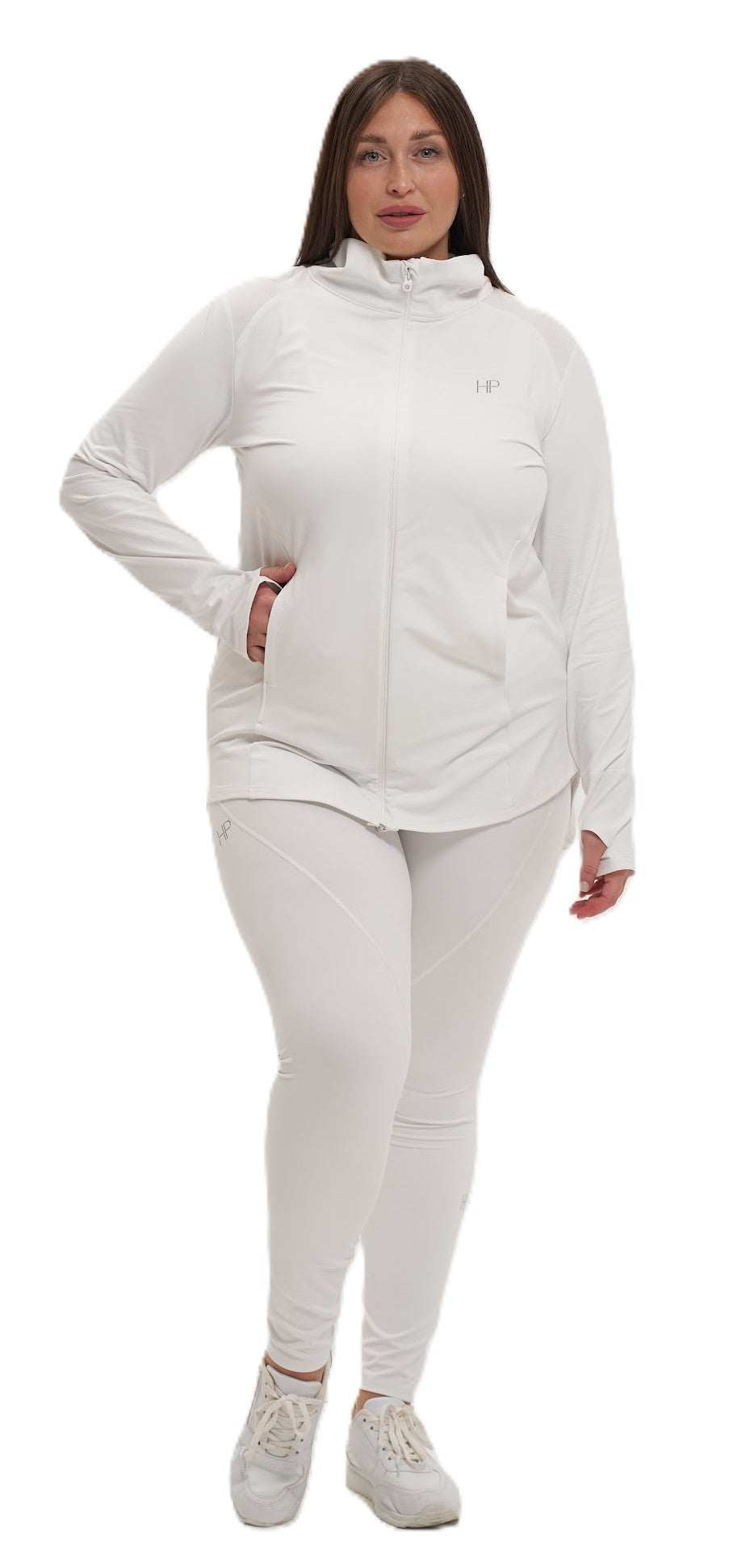 Hip Covering Zipper Jacket - Nedia Plus