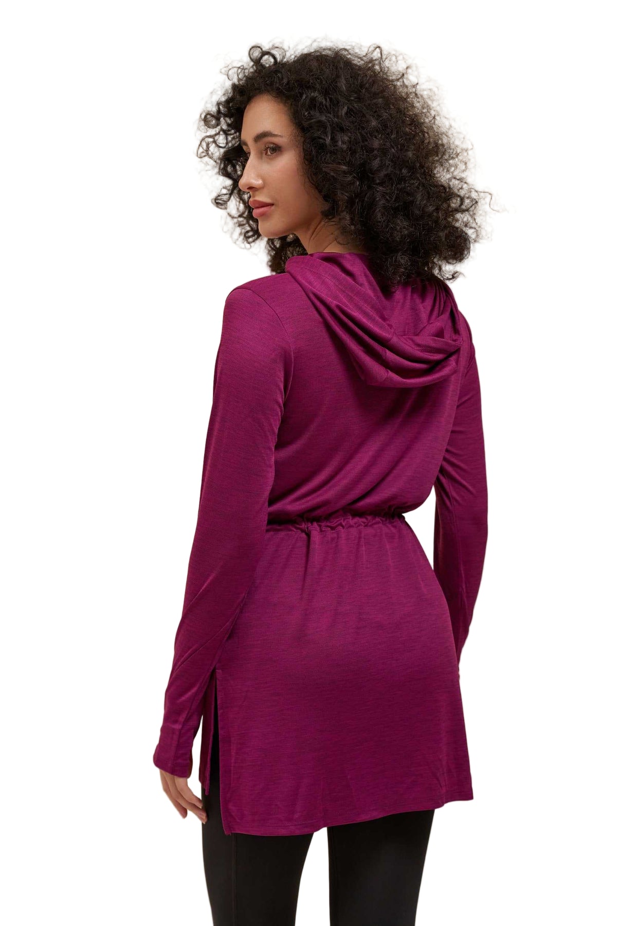 Hoodie Zipper Jacket with Waistband - Mehreen