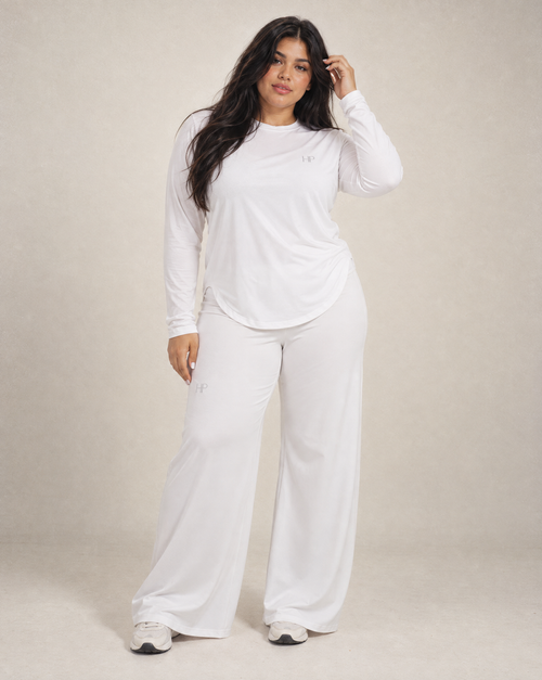 Sana Plus Size – Long Modest Top with Petal Collar (2XL–3XL)