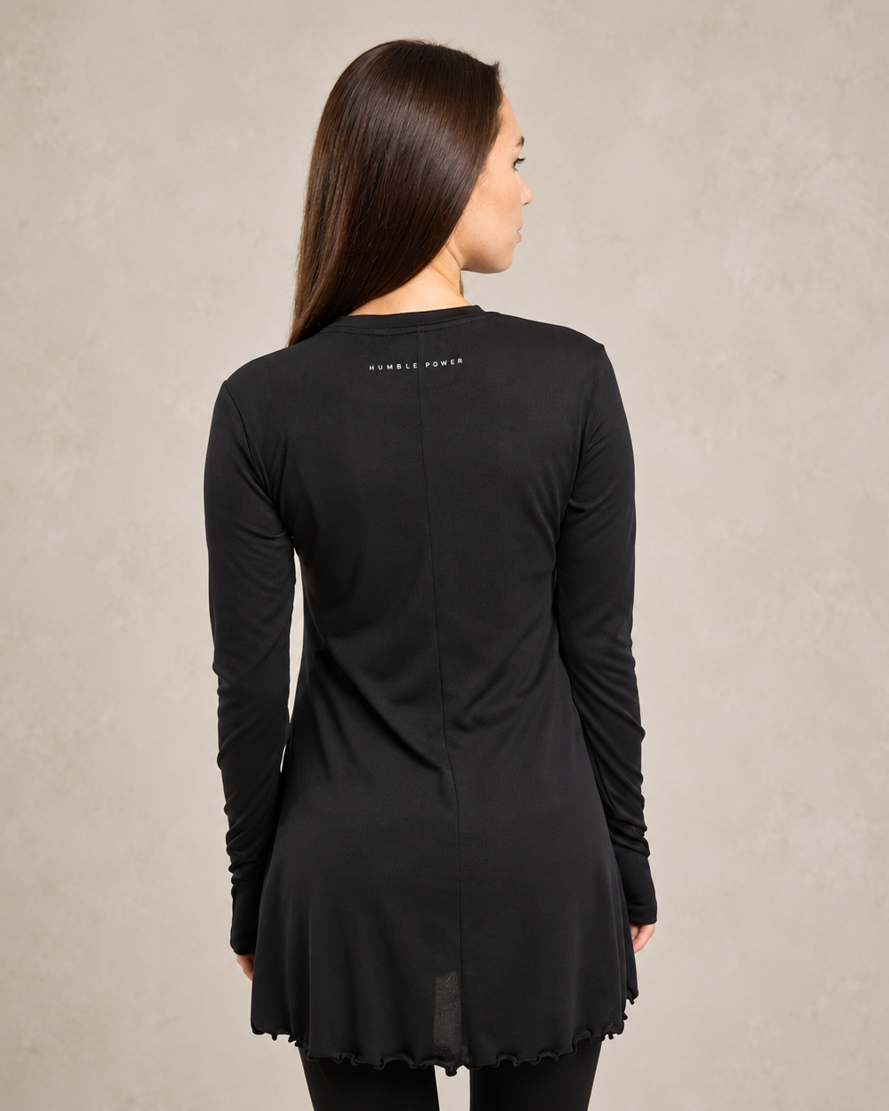 Maha – Long Jacquard Feminine Top, Modest Activewear