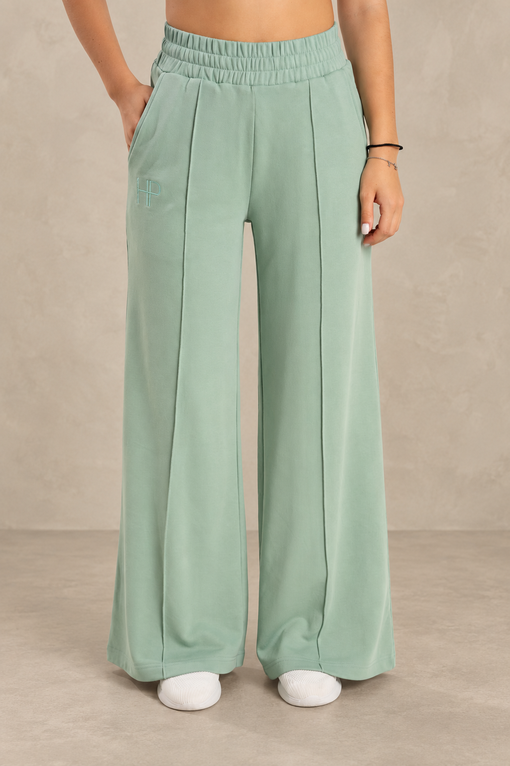 Salma – French Terry Palazzo Pants, Wide-Leg Modest Loungewear