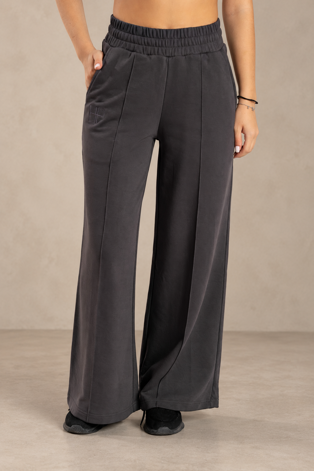 Salma – French Terry Palazzo Pants, Wide-Leg Modest Loungewear