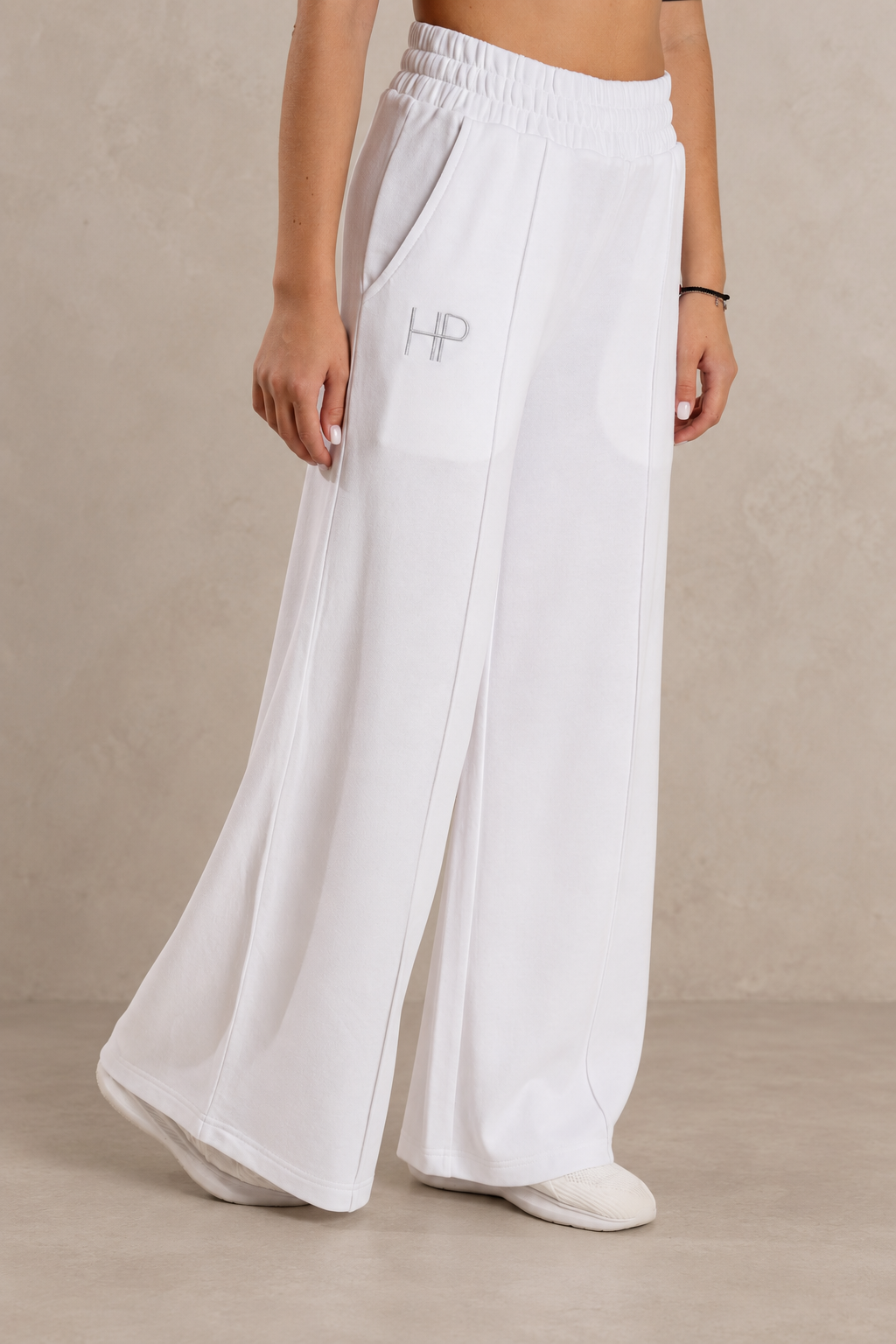Salma – French Terry Palazzo Pants, Wide-Leg Modest Loungewear