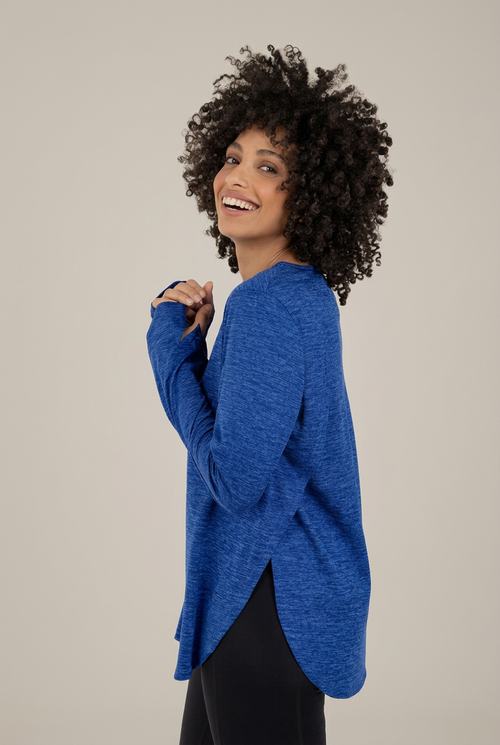 Adeela – Modest Long Top with Open Sides, Breathable Activewear