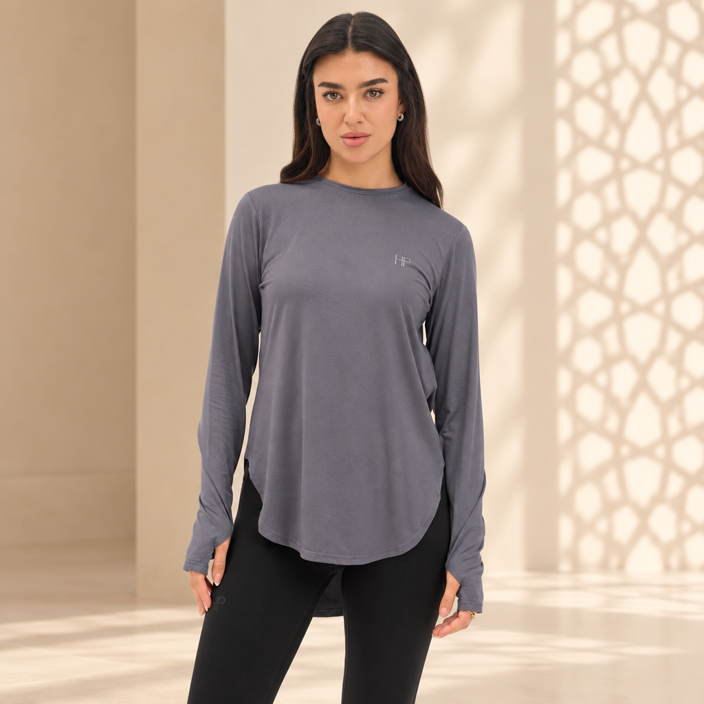Classic Long Top in Lightweight fabric - Hind