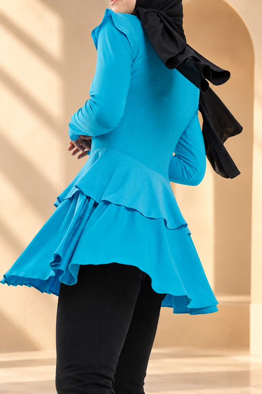 Ayana double-skirt long top background preview