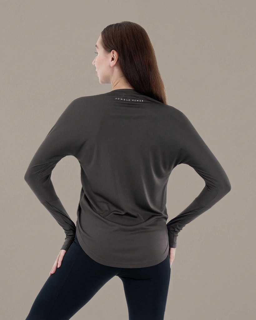Azra – Modest Wide-Sleeve Stretch Top for Workouts