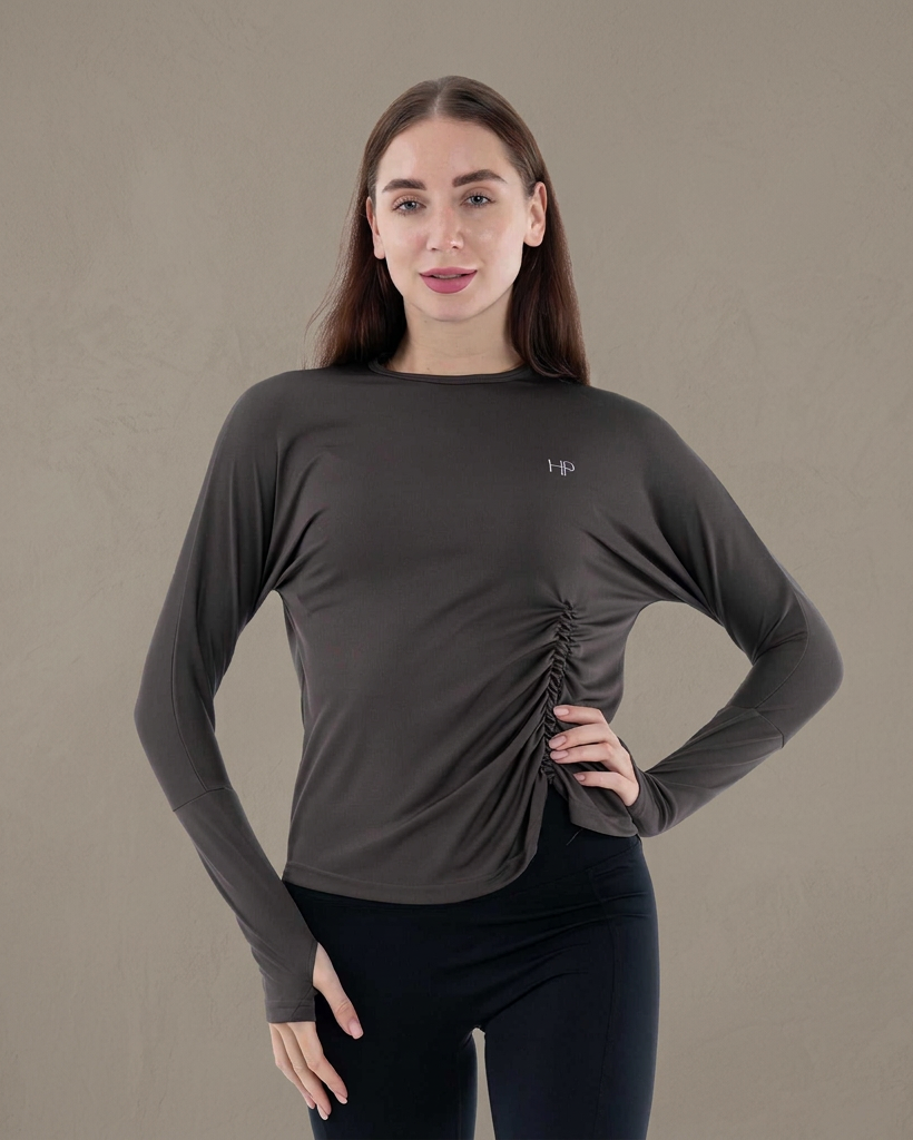 Azra – Modest Wide-Sleeve Stretch Top for Workouts