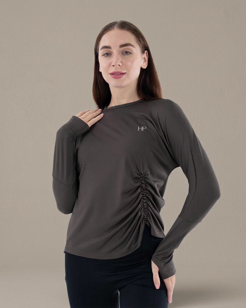 Azra – Modest Wide-Sleeve Stretch Top for Workouts