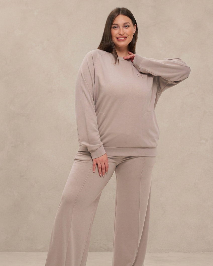 Lana Plus Size – Long Sleeve French Terry Top (2XL–3XL)