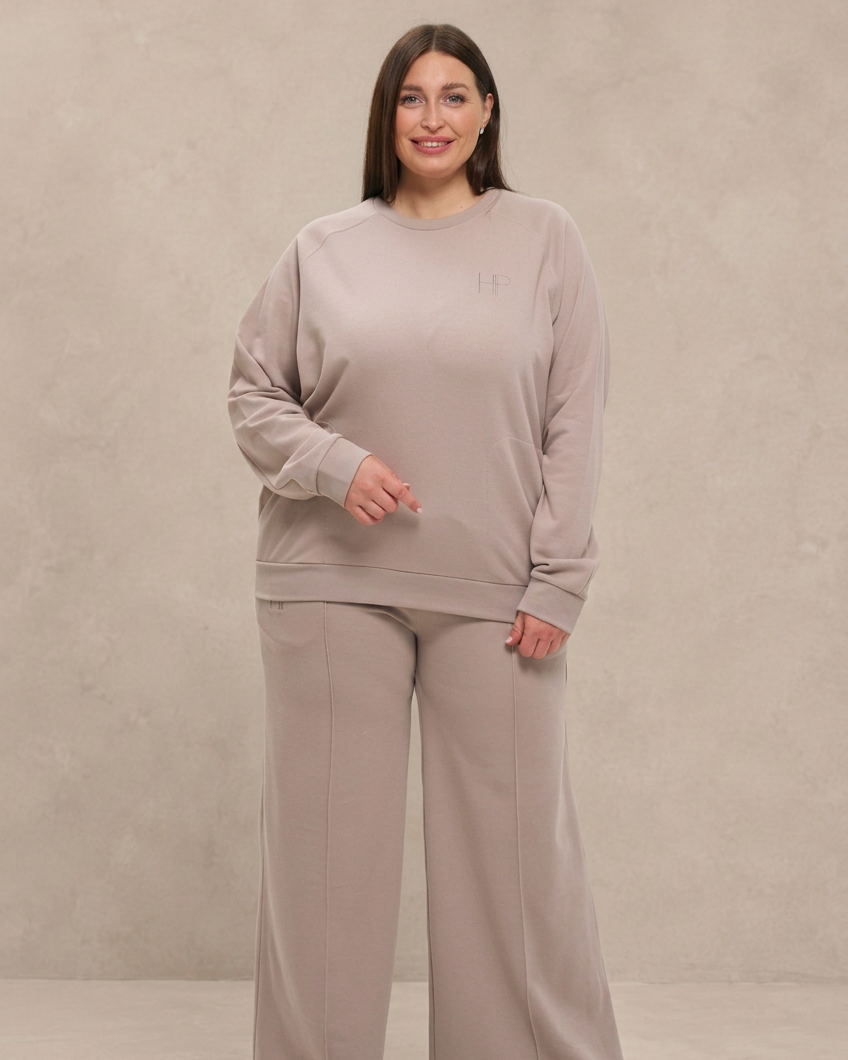 Lana Plus Size – Long Sleeve French Terry Top (2XL–3XL)