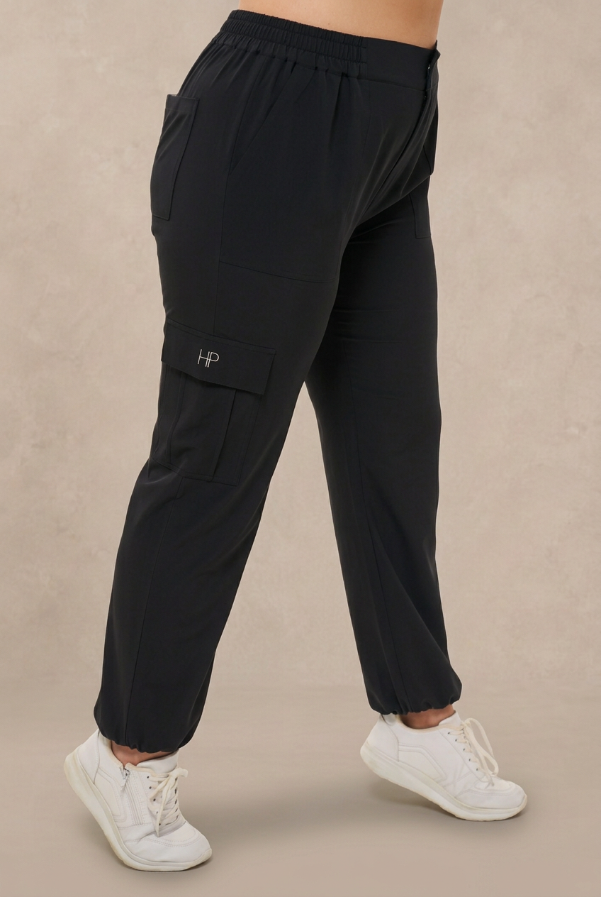 ديانا مقاسات كبيرة – بنطال كارغو رياضي مطاطي (2XL–3XL)