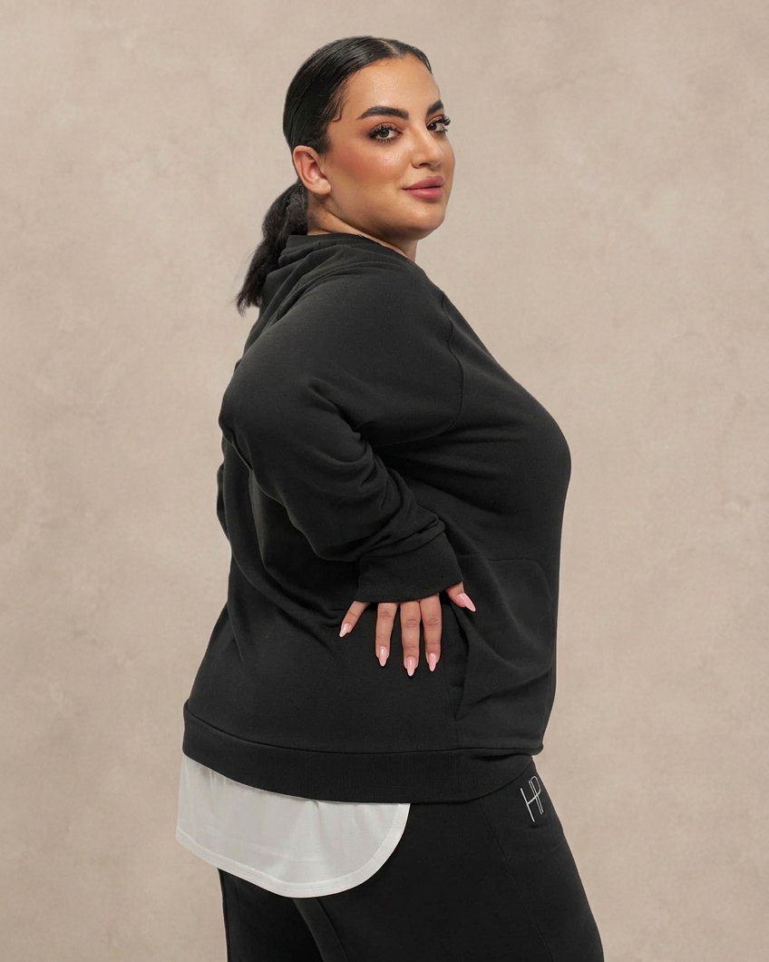 Lana Plus Size – Long Sleeve French Terry Top (2XL–3XL)