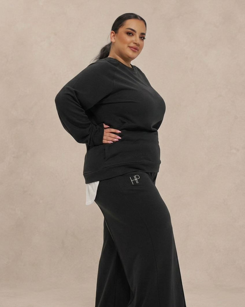 Lana Plus Size – Long Sleeve French Terry Top (2XL–3XL)