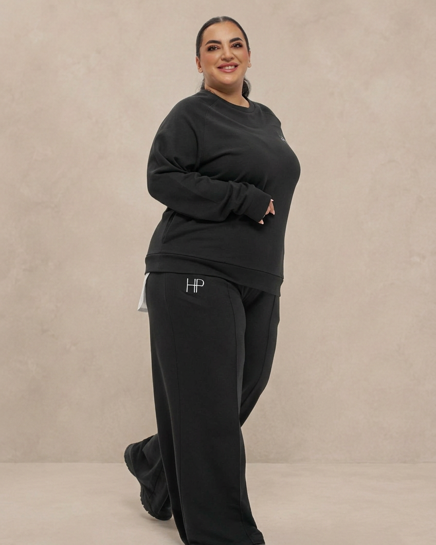 Lana Plus Size – Long Sleeve French Terry Top (2XL–3XL)