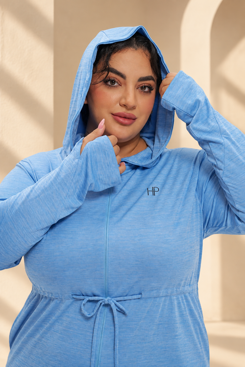 Mehreen Plus Size – Lightweight Zip Hoodie Jacket (2XL–3XL)