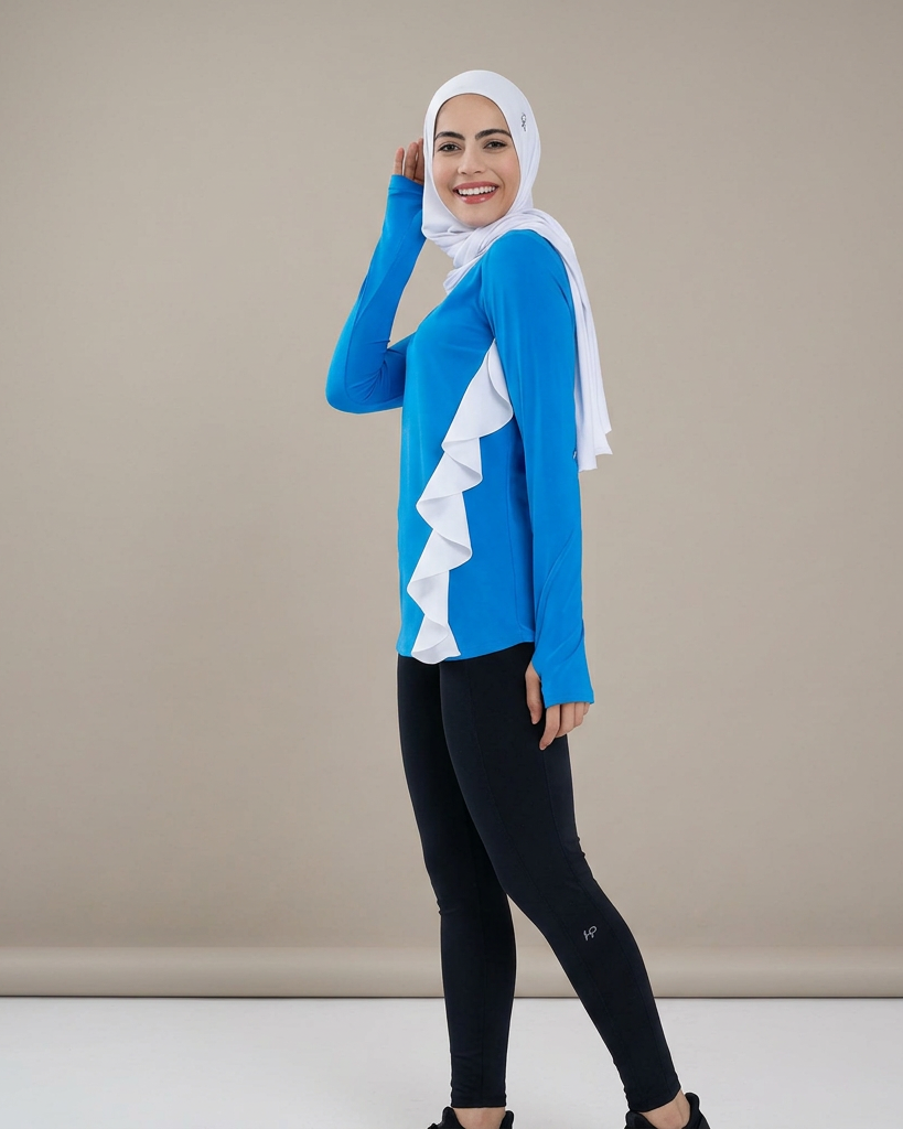 سيا – بلوزة طويلة محتشمة بتصميم الموجة