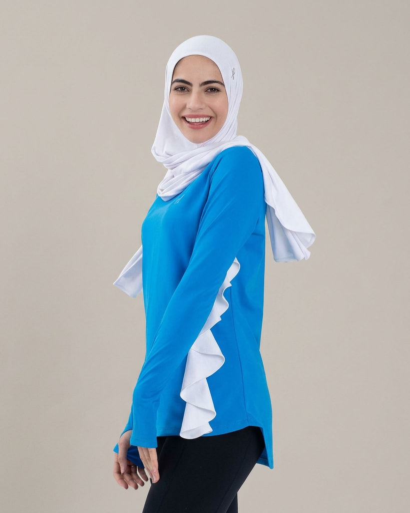 سيا – بلوزة طويلة محتشمة بتصميم الموجة