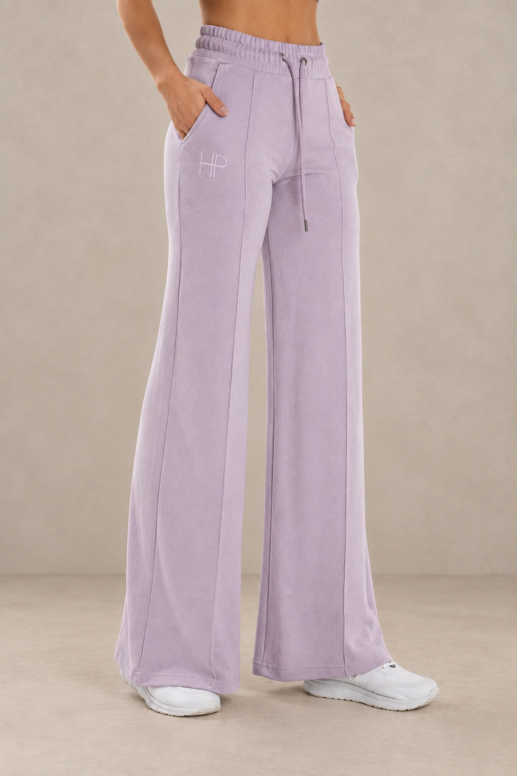 Salma – French Terry Palazzo Pants, Wide-Leg Modest Loungewear